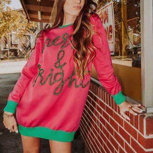 Queen of Sparkles "Merry & Bright" Sweater Dress